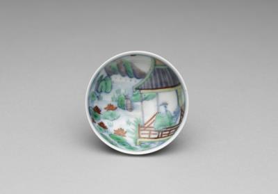 图片[3]-Saucer with wucai polychrome decoration, Ming dynasty, Chenghua reign (1465-1487)-China Archive